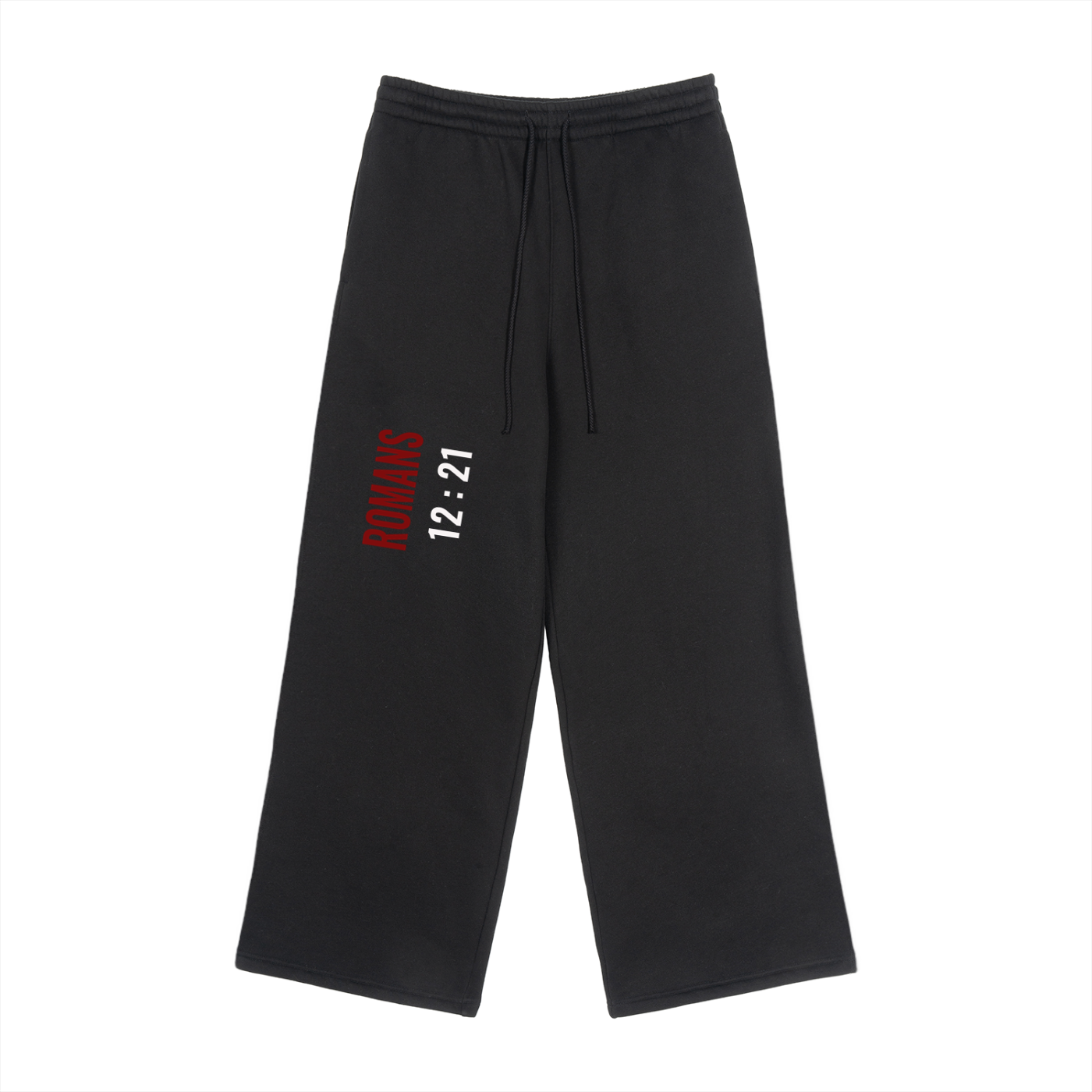 Fleece Drawstring Straight-Leg Sweatpants